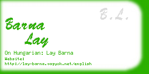 barna lay business card